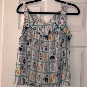 Anthropologie top with key hole back